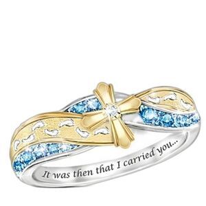 New Size 8 Promise Engagement Ring Religious Gift “It Was Then I Carried You”